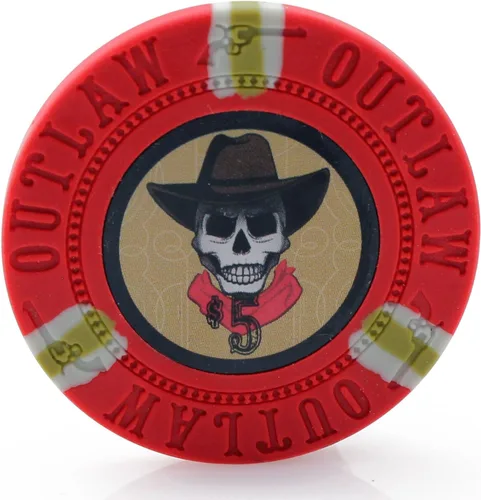 Vista 4 de Versa Games Fichas de póquer Outlaw Clay en 0.46 oz - Paquete de 50 (colores a elegir)