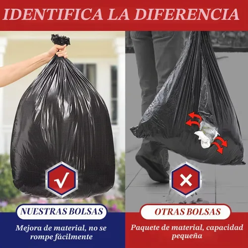 Vista 3 de Teivio Bolsas de basura grandes negras de 40 a 45 galones, 20