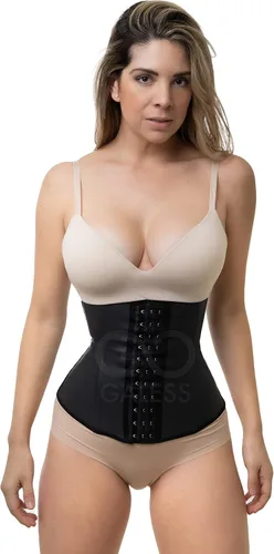 Vista 3 de Entrenador de cintura para mujer, 3 ganchos, cinturón moldeador de cintura de látex, tipo faja colombiana estilo cereza Galess