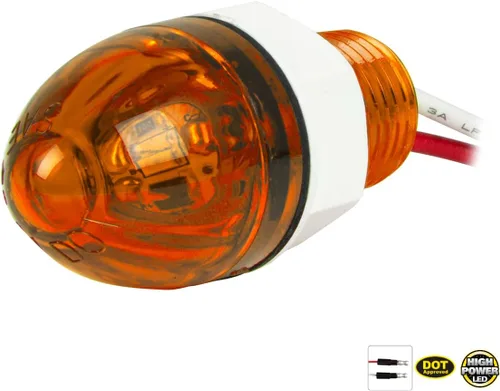 Vista 2 de GG Grand General 75390 Mini empuje/tornillo sandía ámbar/ámbar luz LED con tuerca 1 pulgada