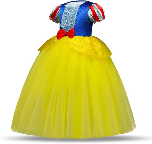 Vista 2 de Disfraz de princesa para niñas, vestido largo de noche de cumpleaños