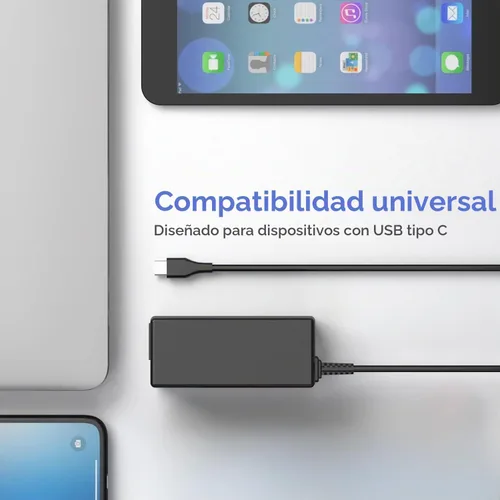 Vista 3 de SLE-TECH Universal Chromebook Charger USB C 65W for HP Dell Lenovo Acer Compatible con HP x360 14c, Dell 3100 3110 3120, Lenovo 100e 300e 500e, Acer