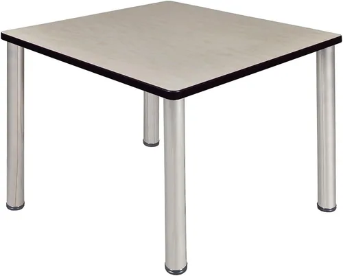 Vista 37 de Regency Kee - Mesa cuadrada pequeña para sala de descanso de 30 pulgadas, parte superior de cerezo, patas negras