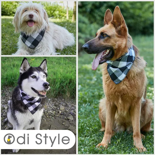 Vista 6 de Bandana para perro, suave, transpirable y llamativa bandana para perro, pañuelos, bufandas, baberos, accesorios para perros pequeños, medianos