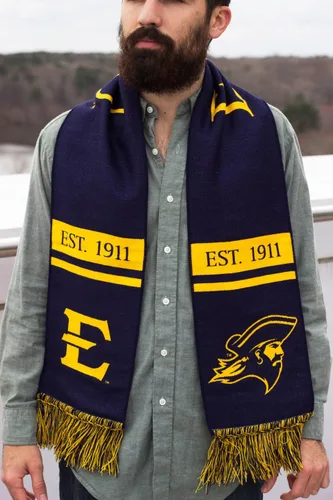 Vista 7 de Tradition Scarves ETSU - Bufanda tejida clásica de los East Tennessee State Buccaneers