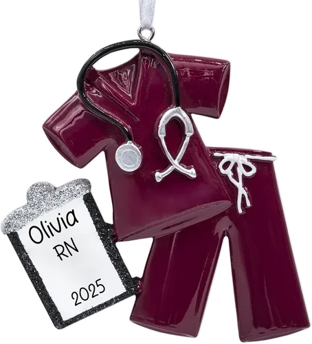 Vista 9 de Adorno de Navidad personalizado de ambulancia 2026 – Personalización gratuita Regalo de recuerdo único para paramédicos médicos de emergencia EMT