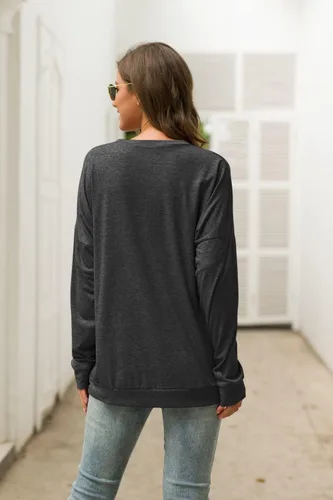 Vista 4 de JEYMMI Camisa de manga larga para mujer, estilo casual, para otoño, 2023, para mamá y mamá