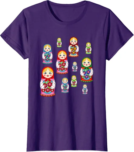 Vista 10 de Rusia - Camiseta de juguete retro para niños, diseño de muñecas rusas