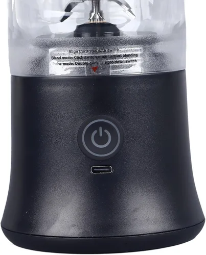 Vista 9 de Licuadora portátil, 18000rpm 20.3 fl oz de gran capacidad inalámbrica de acero inoxidable con 6 cuchillas ultra afiladas para batidos y licuados