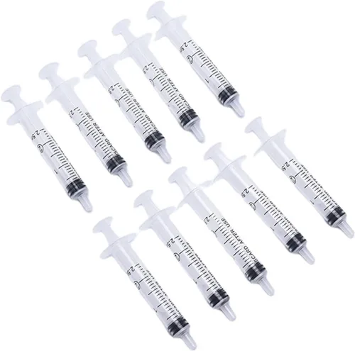 Vista 14 de 20 jeringas de plástico de 0.0 fl oz, 0.1 fl oz, 0.2 fl oz, 0.3 fl oz con medición, múltiples usos, herramientas de jeringa de medición para medir