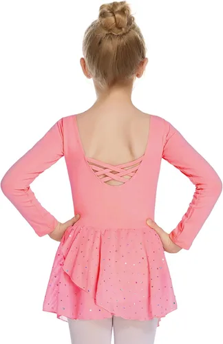 Vista 20 de Arshiner Vestido de ballet clásico de manga larga para niñas Negro