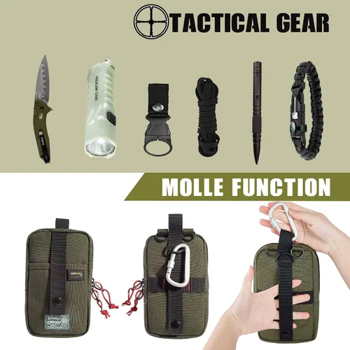 Vista 6 de Rough Enough - Bolso bandolera pequeño para teléfono celular, bolsa táctica para hombre