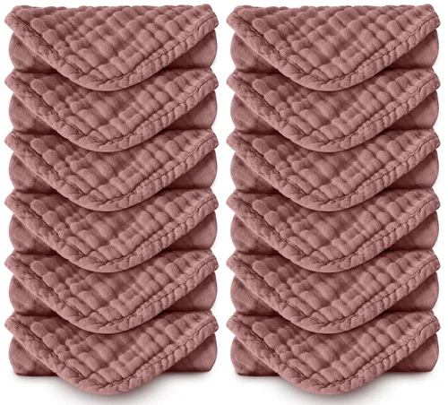 Vista 6 de Paquete de 8 paños grandes para eructos para bebé, 20 x 10 pulgadas, paños para eructos ultra absorbentes, paños de mano, toalla para recién nacido