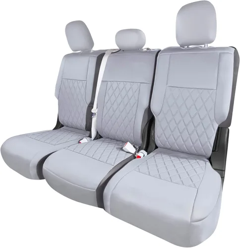 Vista 17 de FH Group Fundas de asiento de automóvil de ajuste personalizado específicamente hechas para Ford Explorer Base 2020-2024, fundas de asiento Negro