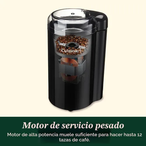 Vista 5 de Cuisinart Molinillo de café, molinillo de granos de café con control de un solo toque con cuenco y cuchillas de acero inoxidable, capacidad de 2.5