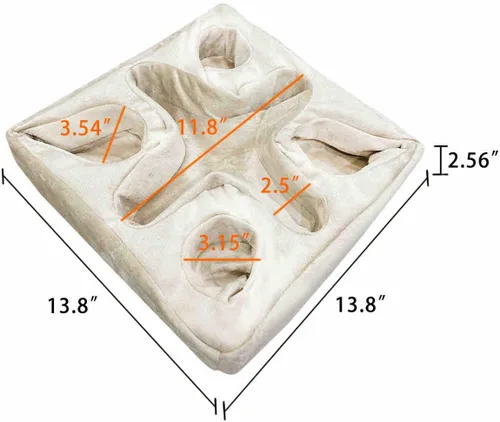 Vista 5 de Almohada para sofá y cama, bandeja de refrigerio de sofá para bebidas/control remoto/soporte para aperitivos (beige)