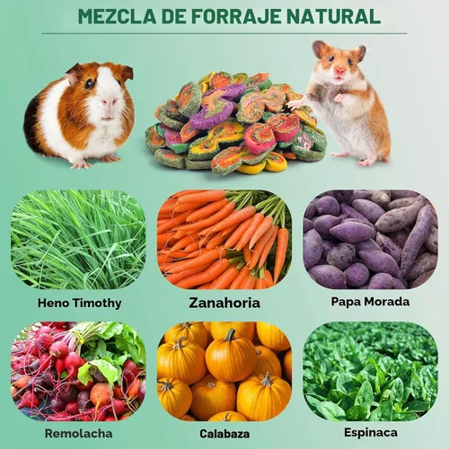 Vista 2 de KATUMO Juguetes masticables de conejo, 6.35 oz Timothy Grass Treats Juguetes molares de animales pequeños para conejillo de indias, hámster