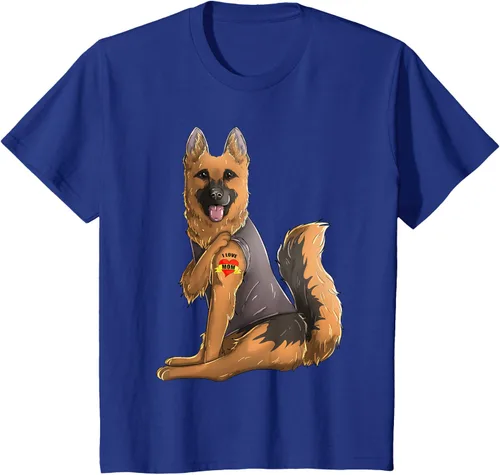 Vista 9 de Camiseta de perro con tatuaje de pastor alemán I Love Mom para el día de la madre, Negro, S