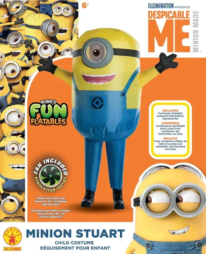 Vista 2 de Disfraz inflable para niños de Minion Stuart de Despicable Me