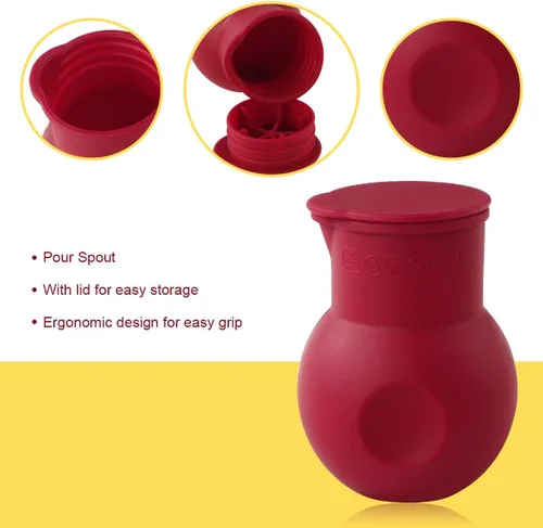 Vista 2 de Webake Olla de silicona para derretir y verter chocolate para microondas, calentador de mantequilla de caramelo para molde, salsa de calor, jarabe
