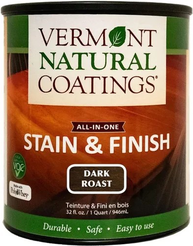Vista 23 de Vermont Natural Coatings PolyWhey Stain & Finish - Champlain Blue - Cuarto de galón