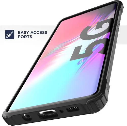 Vista 5 de Funda resistente para Galaxy S10 5G (armadura de escorpio) grado militar Cubierta protectora resistente para Samsung S10 5G (negro)