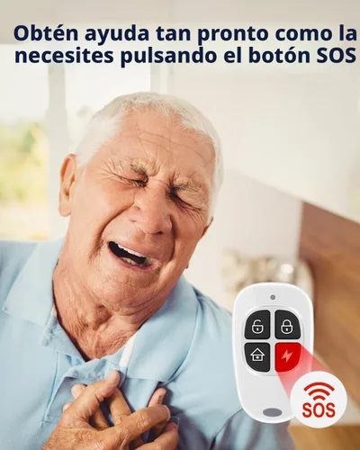 Vista 5 de Sistema de alarma WiFi para puerta, sistema de seguridad inteligente para el hogar, con alerta de aplicación de teléfono, kit de 8 piezas