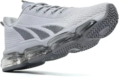Vista 5 de Pozvnn Zapatillas de correr para hombre con cojín de aire, zapatillas de deporte de moda, informales, tenis, caminar, atléticos, zapatillas
