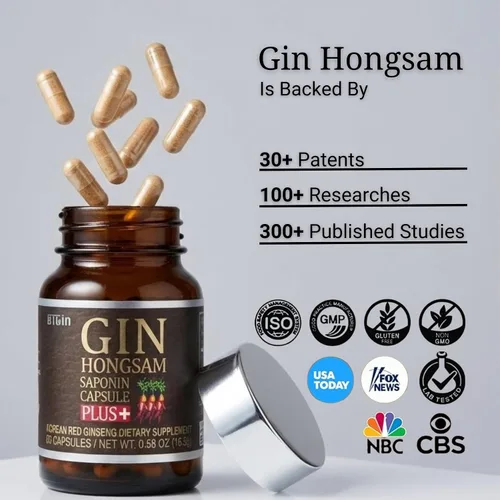Vista 7 de Ginseng rojo coreano [Ginebra HONGSAM] 60 cápsulas – Suplementos antienvejecimiento premium – Aumenta la energía Inmune Memoria para mujeres