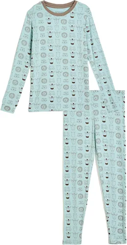 Vista 66 de KicKee Pants Conjunto de pijama de manga larga con estampado de piezas 90's Plaid