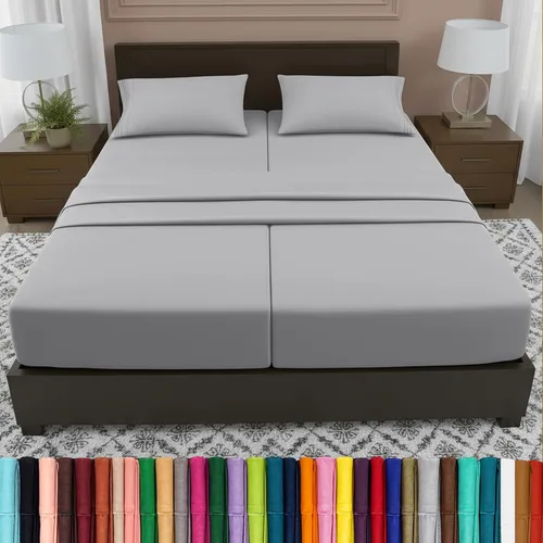 Vista 102 de Elegant Comfort - Juego de sábanas de lujo de 4 piezas - Ropa de cama de lujo de 1500 hilos, calidad de hotel prémium, microfibra, resistente a