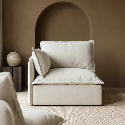 Vista 25 de Acanva Sofá modular modular para sala de estar, cómodo sofá convertible en nube, sofá de gran tamaño con otomana y fundas de felpilla lavables