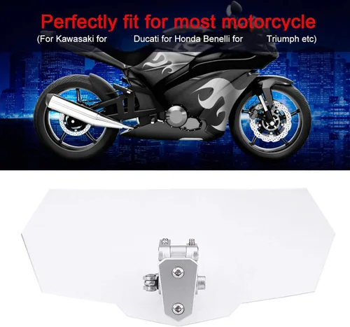 Vista 8 de Extensor de parabrisas de motocicleta, reemplazo universal de parabrisas ajustable para Kawasaki/Honda