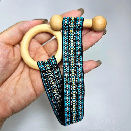 Vista 2 de 2 piezas de ligas para el cabello, accesorios para rastas, cinta elástica incrustada, soportes para cola de caballo coloridos estilo bohemio