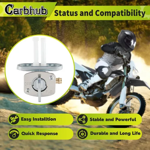 Vista 2 de Carbhub 4DP-24500-01 Válvula de apagado del interruptor del petcock de combustible del tanque de gasolina para Yamaha YZ80 YZ85 YZ250F YZ400F YZ426F