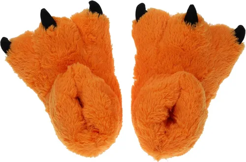 Vista 4 de FEETMOJI Pantuflas familiares con garra de oso, pantuflas novedosas de garra de monstruo, para niños, jóvenes y hombres y mujeres, para disfraz