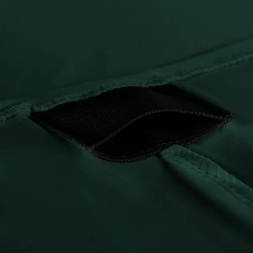 Vista 6 de Paquete de 2 manteles de elastano elásticos de elastano verde cazador de 4 pies para mesas rectangulares, eventos, bodas, banquetes y fiestas