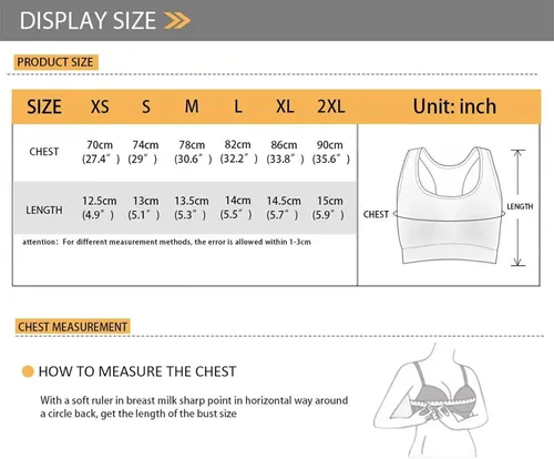 Vista 4 de Frestree Brasier deportivo para mujer de alto impacto, gimnasio, entrenamiento, yoga, fitness, camiseta sin mangas, acolchado, ciclismo, sin