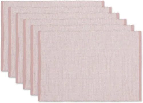 Vista 16 de DII Juego de manteles individuales ecológicos de la colección Fine Ribbed de 13x19, azul francés