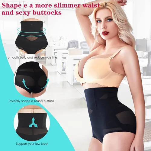 Vista 6 de LODAY Bragas moldeadoras de cintura alta para mujer ropa interior sin costuras
