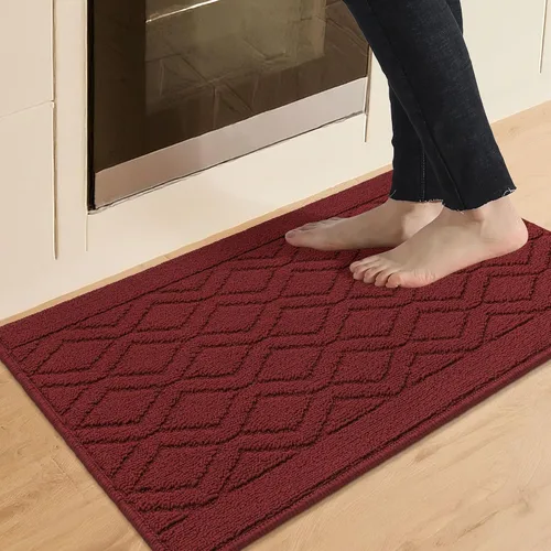 Vista 49 de COSY HOMEER Tapete de cocina antideslizantes, absorbentes para el piso, alfombra de cocina lavable, tapete de pie para fregadero, alfombra de Beige