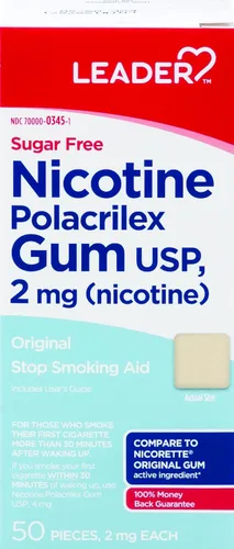 Vista 7 de LEADER, Goma de mascar Polacrilex de nicotina de 4 mg, para aquellos que fuman dentro de los 30 minutos de despertarse, sabor a fruta, sin azúcar