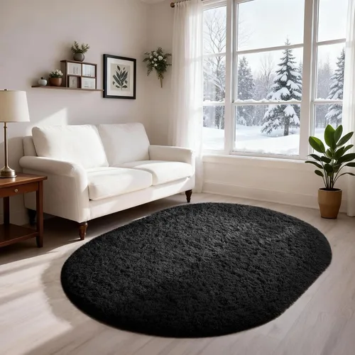 Vista 56 de Ophanie - Alfombras para sala de estar, antideslizante y suave, de felpa grandes y peludas para dormitorio, peludas para niños y niñas, decoración