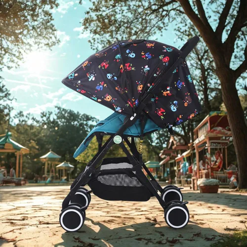 Vista 8 de LweiPsqLin Parasol para cochecito de bebé, impermeable, UPF50+, cubierta opaca Lycra ligera con malla ventilada Se adapta a asiento de automóvil