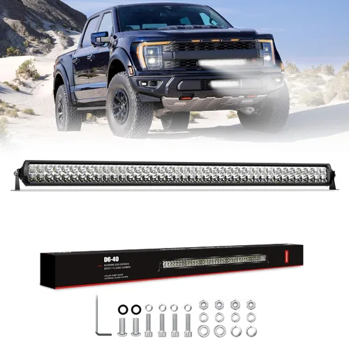 Vista 13 de Barra de luces LED de 6 pulgadas IP68 Waterproof, 60W, Flood and Spot Combo Beam, LED Driving Light Work Light Fog Lamp for Truck Cars ATV UTV Boat