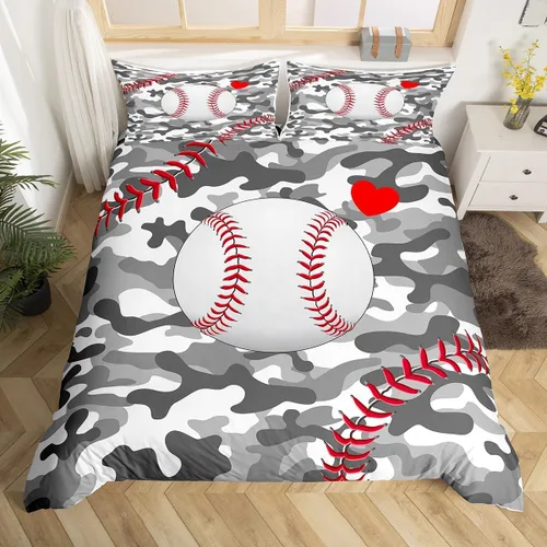 Vista 31 de Erosebridal Hockey Twin Duvet Cover for Boys,Blue and Black Sports Bedding Sets for Kids Teen,Ball Games Gamer Bed Set,Ice Hockey Field Quilt Cover