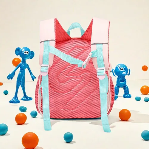 Vista 4 de CAMTOP Linda mochila para niños pequeños, diseño de dibujos animados en 3D, bolsas escolares de 1 a 3 años para guardería, bolsas de viaje, 3D