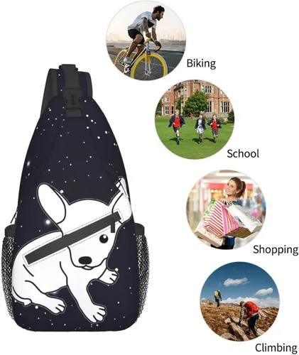 Vista 7 de Chihuahua - Bolsa de hombro para cachorros, mochila de viaje casual con animales divertidos para hombres y mujeres