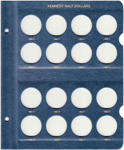 Vista 6 de Whitman US Kennedy Álbum de monedas de medio dólar 1964 - 2002 #9127