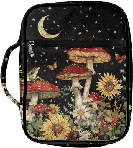 Vista 32 de Funda para la Biblia de Béisbol con Impresión de Agua y Fuego para Niños, Fundas Ligeras para la Biblia, Bolso de Mano para Estudio de la Biblia